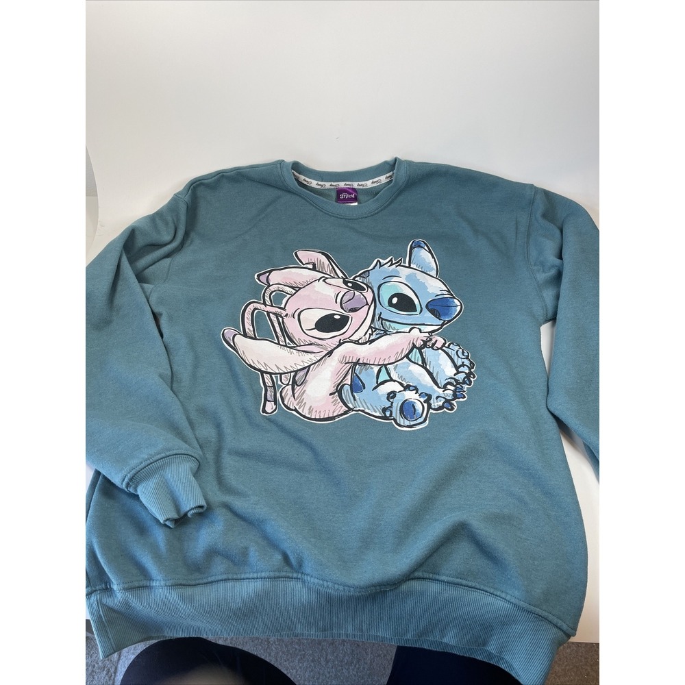 Disney Stitch & Angel Sweatshirt Women's S Long Sleeve